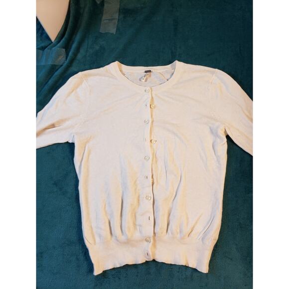 Kirra Cardigan Sweater Womens Large Beige Long Sleeve Button Up Cashmere Blend - Picture 2 of 9